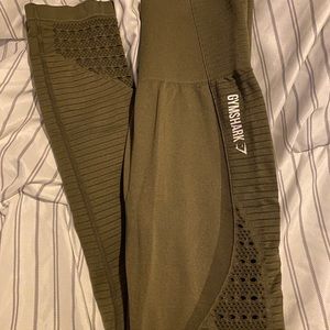 Army Green Vital Seamless Gymshark leggings